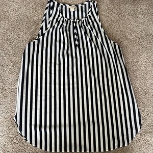 J Crew blue & white striped tank top size 6